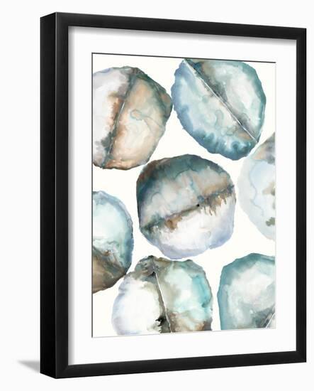 River Stones-Lora Gold-Framed Art Print