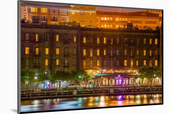 River Street at Twilight in Savannah Georgia-digidreamgrafix-Mounted Photographic Print