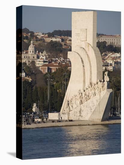 River Tagus and Monument to the Discoveries, Belem, Lisbon, Portugal, Europe-Rolf Richardson-Stretched Canvas