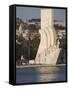 River Tagus and Monument to the Discoveries, Belem, Lisbon, Portugal, Europe-Rolf Richardson-Framed Stretched Canvas