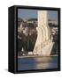 River Tagus and Monument to the Discoveries, Belem, Lisbon, Portugal, Europe-Rolf Richardson-Framed Stretched Canvas