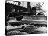 River Tavy Weir-null-Stretched Canvas