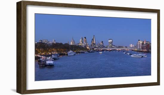 River Thames and City of London, London, England-Jon Arnold-Framed Photographic Print