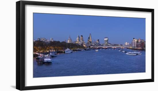 River Thames and City of London, London, England-Jon Arnold-Framed Photographic Print