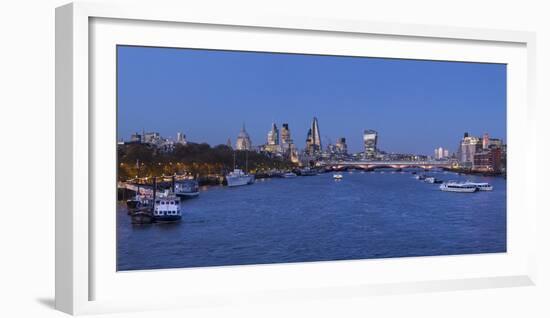 River Thames and City of London, London, England-Jon Arnold-Framed Photographic Print