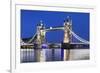 River Thames and Tower Bridge at Night, London, England, United Kingdom, Europe-Markus Lange-Framed Photographic Print