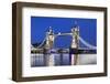 River Thames and Tower Bridge at Night, London, England, United Kingdom, Europe-Markus Lange-Framed Photographic Print