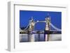 River Thames and Tower Bridge at Night, London, England, United Kingdom, Europe-Markus Lange-Framed Photographic Print