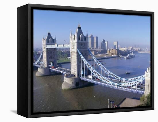 River Thames and Tower Bridge, London, England, UK-D H Webster-Framed Stretched Canvas