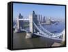 River Thames and Tower Bridge, London, England, UK-D H Webster-Framed Stretched Canvas