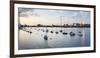 River Thames at Sunset and the Emirates Air Line Cable Car, East London, England-Matthew Williams-Ellis-Framed Photographic Print