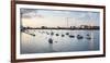 River Thames at Sunset and the Emirates Air Line Cable Car, East London, England-Matthew Williams-Ellis-Framed Photographic Print