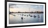 River Thames at Sunset and the Emirates Air Line Cable Car, East London, England-Matthew Williams-Ellis-Framed Photographic Print