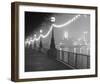 River Thames by Night-Shener Hathaway-Framed Art Print