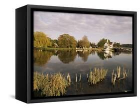 River Thames, Goring, Oxfordshire Berkshire Borders, England, United Kingdom-David Hughes-Framed Stretched Canvas