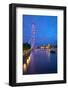 River Thames, Houses of Parliament and London Eye at Dusk, London, England, United Kingdom, Europe-Frank Fell-Framed Photographic Print