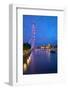 River Thames, Houses of Parliament and London Eye at Dusk, London, England, United Kingdom, Europe-Frank Fell-Framed Photographic Print