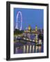 River Thames, Hungerford Bridge, Westminster Palace, London Eye, Big Ben-Rainer Mirau-Framed Photographic Print