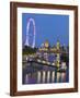 River Thames, Hungerford Bridge, Westminster Palace, London Eye, Big Ben-Rainer Mirau-Framed Photographic Print