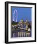 River Thames, Hungerford Bridge, Westminster Palace, London Eye, Big Ben-Rainer Mirau-Framed Photographic Print