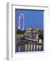 River Thames, Hungerford Bridge, Westminster Palace, London Eye, Big Ben-Rainer Mirau-Framed Photographic Print