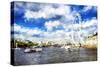River Thames - In the Style of Oil Painting-Philippe Hugonnard-Stretched Canvas
