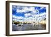 River Thames - In the Style of Oil Painting-Philippe Hugonnard-Framed Giclee Print