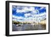 River Thames - In the Style of Oil Painting-Philippe Hugonnard-Framed Giclee Print