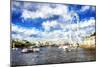 River Thames - In the Style of Oil Painting-Philippe Hugonnard-Mounted Giclee Print