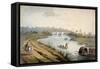 River Thames Near Chertsey, Surrey, C1820-George Shepheard-Framed Stretched Canvas