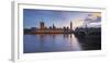 River Thames, Westminster Bridge, Westminster Palace, Big Ben, in the Evening-Rainer Mirau-Framed Photographic Print