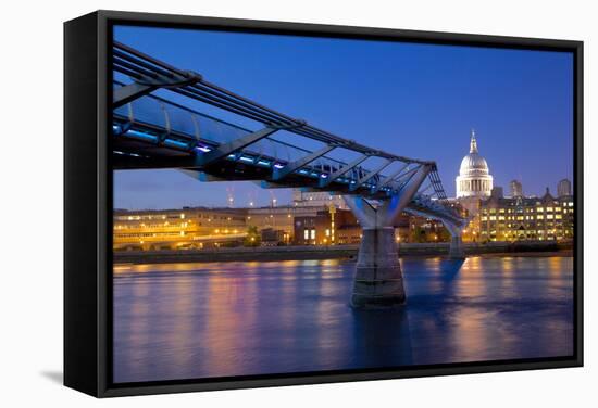 River Thames-Frank Fell-Framed Stretched Canvas