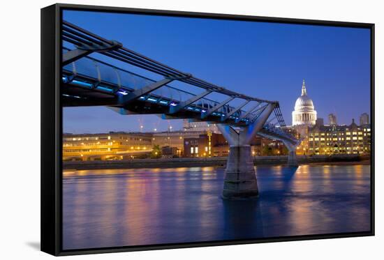 River Thames-Frank Fell-Framed Stretched Canvas