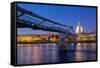 River Thames-Frank Fell-Framed Stretched Canvas