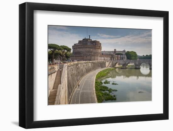 River Tiber and Castel Sant' Angelo, UNESCO World Heritage Site, Rome, Lazio, Italy, Europe-Frank Fell-Framed Photographic Print