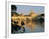 River Tiber and Ponte Sant'Angelo, St. Peter's Basilica and the Vatican Beyond, Rome, Lazio, Italy-Tomlinson Ruth-Framed Photographic Print