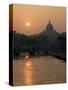 River Tiber and the Vatican, Rome, Lazio, Italy-Roy Rainford-Stretched Canvas