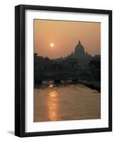 River Tiber and the Vatican, Rome, Lazio, Italy-Roy Rainford-Framed Photographic Print