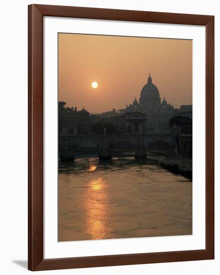 River Tiber and the Vatican, Rome, Lazio, Italy-Roy Rainford-Framed Photographic Print