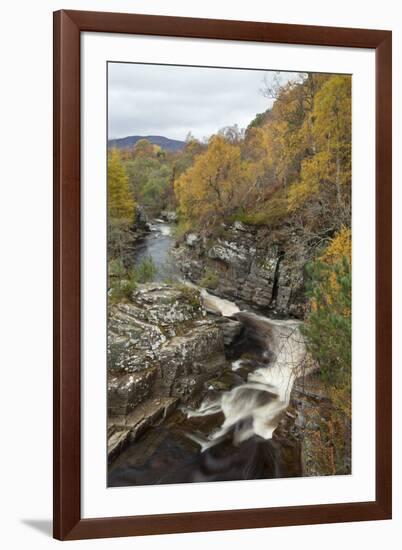 River Tromie Flowing Through Gorge in Autumn Woodland. Cairngorms National Park, Scotland, UK-Mark Hamblin-Framed Photographic Print