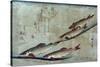 River Trout, Japanese Wood-Cut Print-Lantern Press-Stretched Canvas