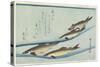 River Trouts in Stream, Early 19th Century-Utagawa Hiroshige-Stretched Canvas