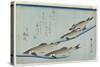 River Trouts in Stream, Early 19th Century-Utagawa Hiroshige-Stretched Canvas