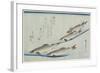 River Trouts in Stream-Utagawa Hiroshige-Framed Giclee Print