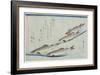 River Trouts in Stream-Utagawa Hiroshige-Framed Giclee Print