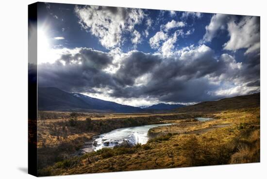 River Valley with Clouds and Sun-Nish Nalbandian-Stretched Canvas