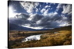 River Valley with Clouds and Sun-Nish Nalbandian-Stretched Canvas