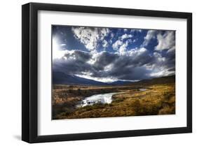 River Valley with Clouds and Sun-Nish Nalbandian-Framed Art Print