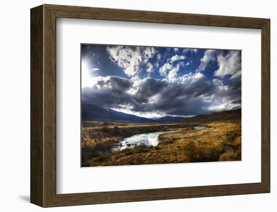 River Valley with Clouds and Sun-Nish Nalbandian-Framed Art Print