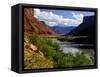 River Valley With View of Fisher Towers and La Sal Mountains, Utah, USA-Bernard Friel-Framed Stretched Canvas